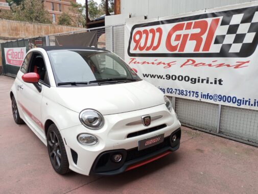 Fiat 500 Abarth 595 cabrio con terminale sportivo omologato Ragazzon Performance + rimappatura centralina elettronica via seriale